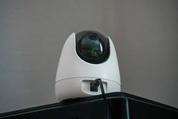 robot cctv infrared wifi camera on guard for security home. . High quality photo