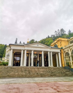Marianske Lazne Marienbad Çek Cumhuriyeti 'ndeki kaplıca kasabasında. Sonbahar geldi. Yüksek kalite fotoğraf