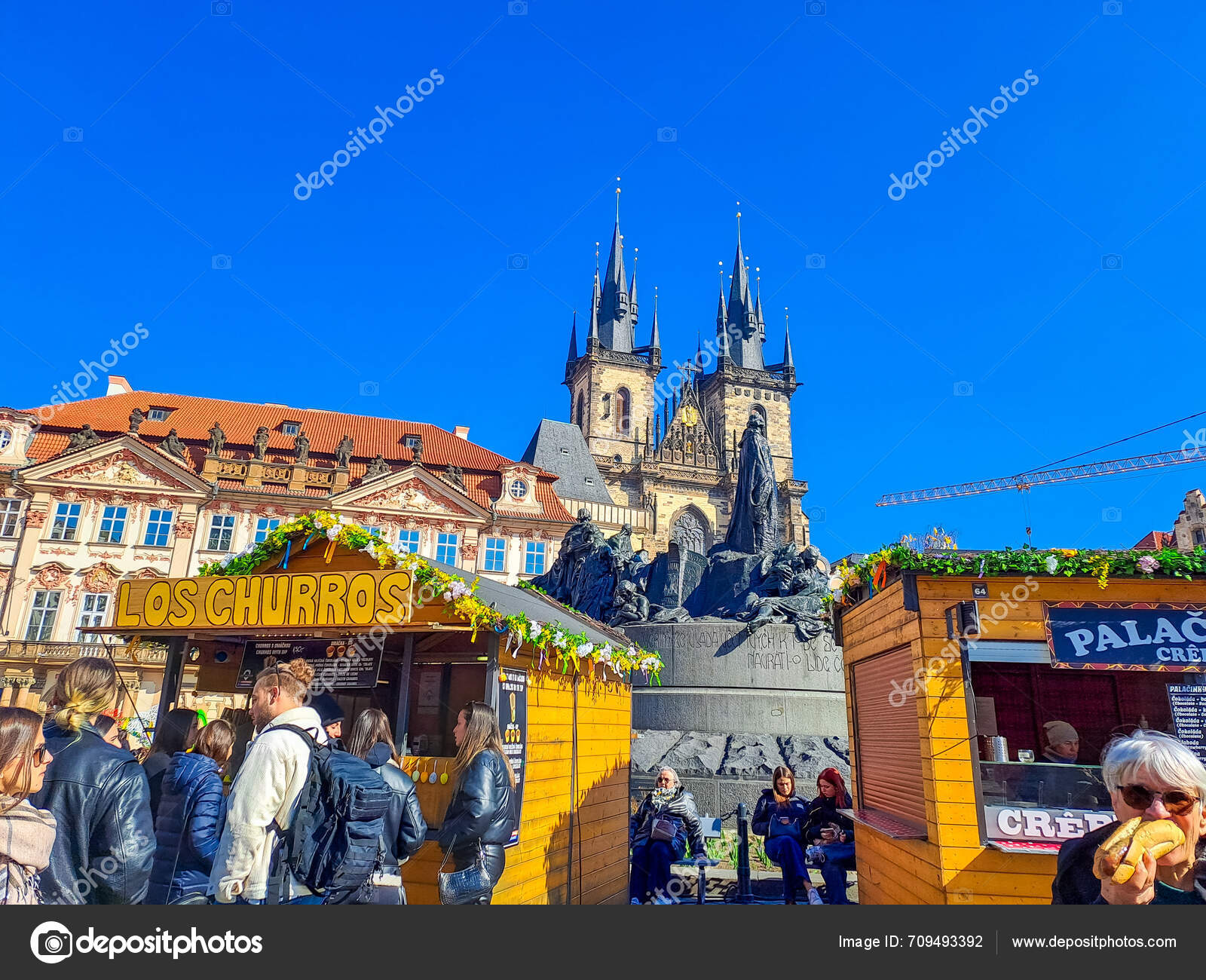 Prague Czech March 2024 Traditional Prague Easter Market Old Town