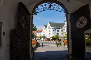 Podebrady- Czech- 27 July 2024: Podebrady historical castle and old town square buildings and fortifications in bohemia region of Czech republic,Europe. High quality photo clipart