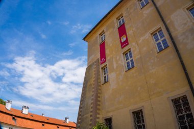 Podebrady- Czech- 27 July 2024: Podebrady historical castle and old town square buildings and fortifications in bohemia region of Czech republic,Europe. High quality photo clipart