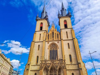 Kostel Sv. Antonina Paduanskeho Church of St. Anthony of Padua in Prague, Czech Republic. The historical sightseeing cathedral in Holesovice. High quality photo clipart