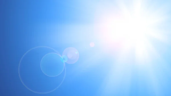 Niebieskie Abstrakcyjne Tło Załamaniem Światła Słonecznego — Zdjęcie stockowe