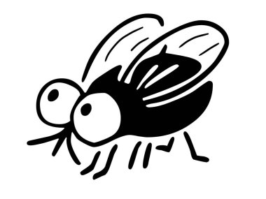 şirin bir sinek, logo, dekorasyon çıkartması, yazdırma, sembol, işaret