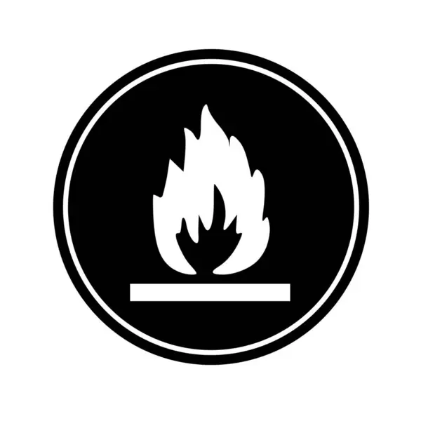 fire icon, danger sign for flammable areas