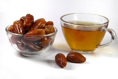 Çay ve Tarih beyaz, ramazan temalı kahvaltılık meyveler