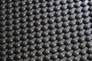 siyah endüstriyel plastik paspas dokusu kapat