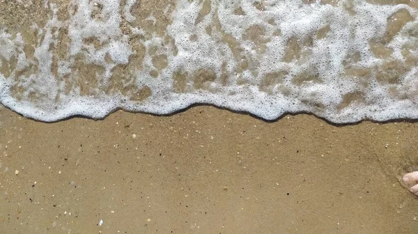 Θαλάσσια Κύματα Στην Άμμο — Φωτογραφία Αρχείου