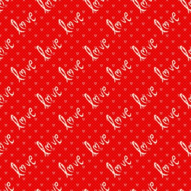 Kırmızı arkaplanda pürüzsüz sevgi deseni