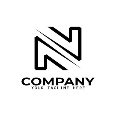 N ilk harf logo şablon vektör simgesi tasarımı