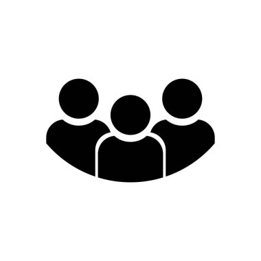 İnsan simgesi grubu, beyaz arkaplan, vektör resmi.