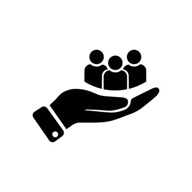 Modern düz stil tasarımında müşteri hizmeti simgesi. Vektör illüstrasyonu.