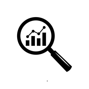 İş analiz simgesi vektör illüstrasyonu, Pazarlama Araştırma simgesi