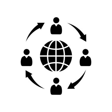 İş ortaklığı grafik tasarımı, logo, web sitesi, sosyal medya, mobil uygulama, ui illüstrasyon için simge vektörü