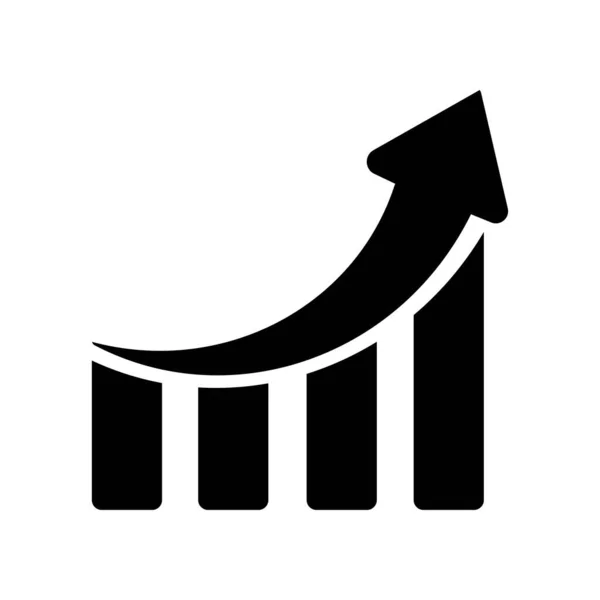 Grafik grafik ikon vektörü. Büyüme simgesi simgesi