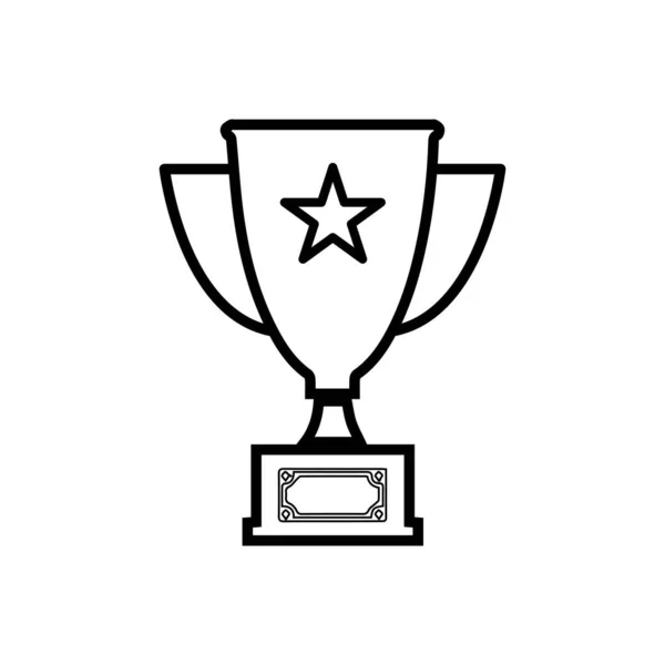 奖杯图标 白色背景上孤立的标志 — 图库矢量图片