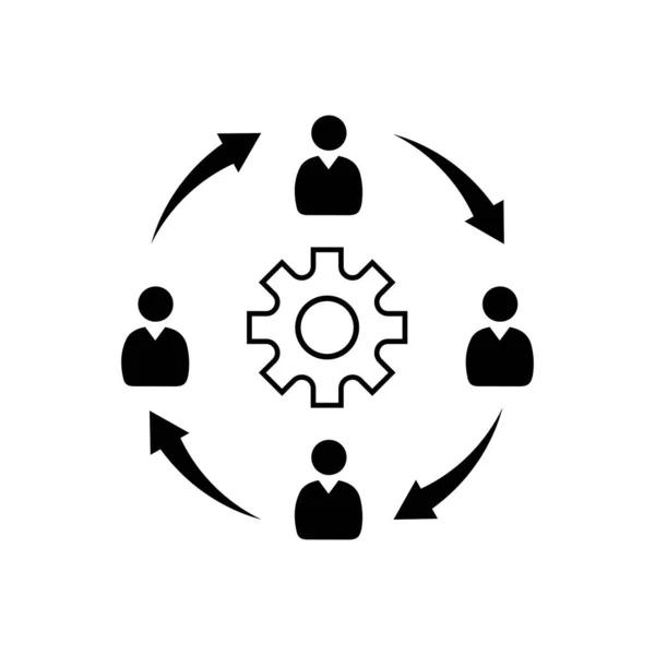 Bedrijven Werken Samen Icoon Vector Voor Grafisch Ontwerp Logo Website — Stockvector