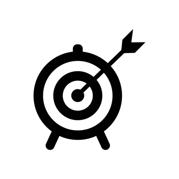 Цель Символом Стрелки Иллюстрация Вектора Иконки — стоковый вектор