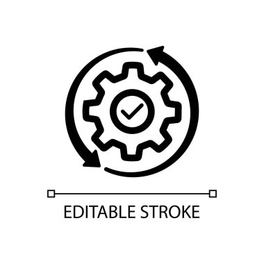 Zaman yönetimi simgesi tek simge vektör illüstrasyon grafik tasarımını tazele