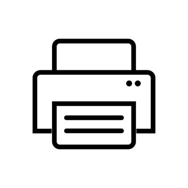 Yazıcı Faks Web Simgesi Vektör Tasarımı