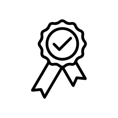 Rosette Stamp Icon Vector Design Template. Editable stroke.