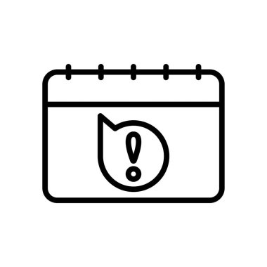 bir takvim ile uyarı satırı simgesi