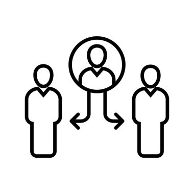 Coordinating line icon with people