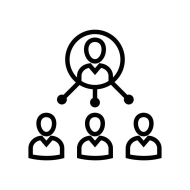 Coordinating line icon with people