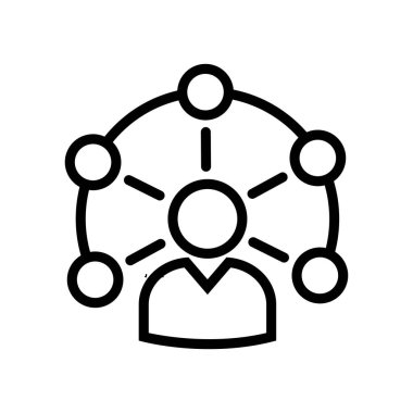 İşbirliği çizgisi simgesi. Basit taslak simgesi. İletişim, ortaklık, araştırma, grup, ittifak, iş dünyası, takım konsepti. Beyaz arkaplanda vektör çizimi izole edildi. Düzenlenebilir vuruş EPS 10.