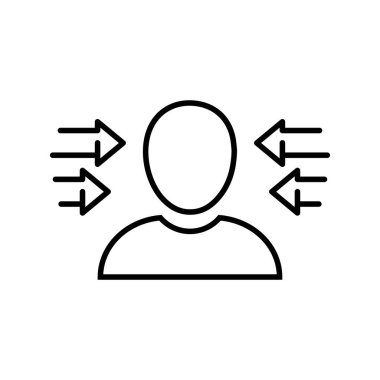 Sosyal baskı çizgisi simgesi, vektör