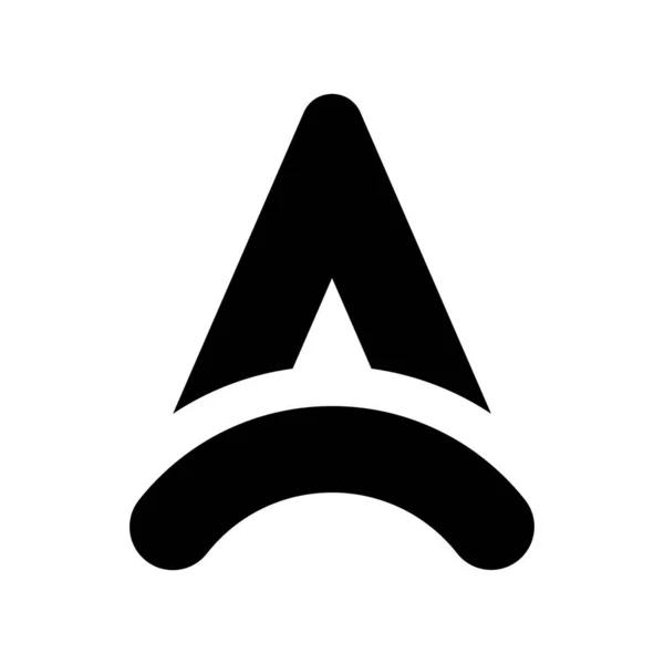 Carta Inicial Una Plantilla Diseño Vector Logotipo — Vector de stock