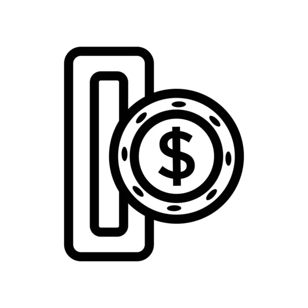 Pieniądze Wektor Ikony System Płatności Monety Dolar Cent Znak Izolowany — Wektor stockowy