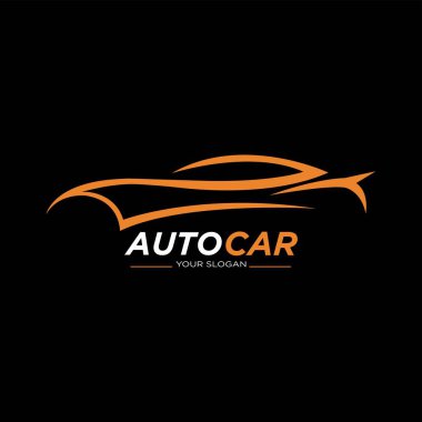 Soyut araba logosu tasarımı konsepti, otomotiv araba vektör tasarım şablonu.