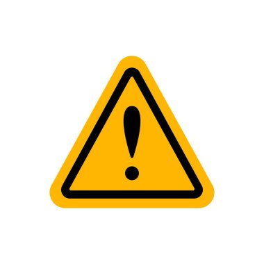 Ünlem simgesi tasarımı. Modern düz stil tasarımında ünlem işareti simgesi. Vektör illüstrasyonu.