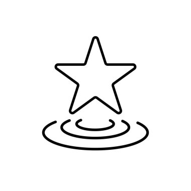 Yıldız simgesi vektörü, şablon tasarımı, vektör illüstrasyonu