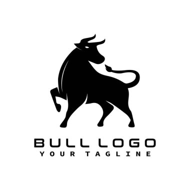 bull, buffalo, modern logo, clip art vector clipart