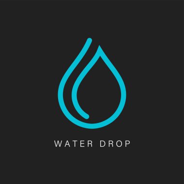 su damlası logo tasarımı element vektör illüstrasyon doğa enerji damla simgesi