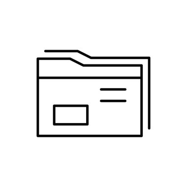 Belge simgesi beyaz arkaplanda izole edildi. Dizin sembolü modern, basit, vektör, web sitesi tasarımı için simge, mobil uygulama, ui. Vektör İllüstrasyonu