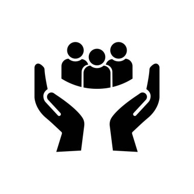 Müşteri hizmetleri ikonu tasarımı. Modern düz stil tasarımında müşteri hizmeti simgesi. Vektör illüstrasyonu.