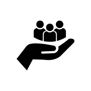 Müşteri hizmetleri ikonu tasarımı. Modern düz stil tasarımında müşteri hizmeti simgesi. Vektör illüstrasyonu.