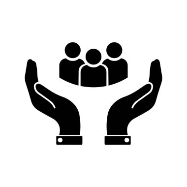 Müşteri hizmetleri ikonu tasarımı. Modern düz stil tasarımında müşteri hizmeti simgesi. Vektör illüstrasyonu.