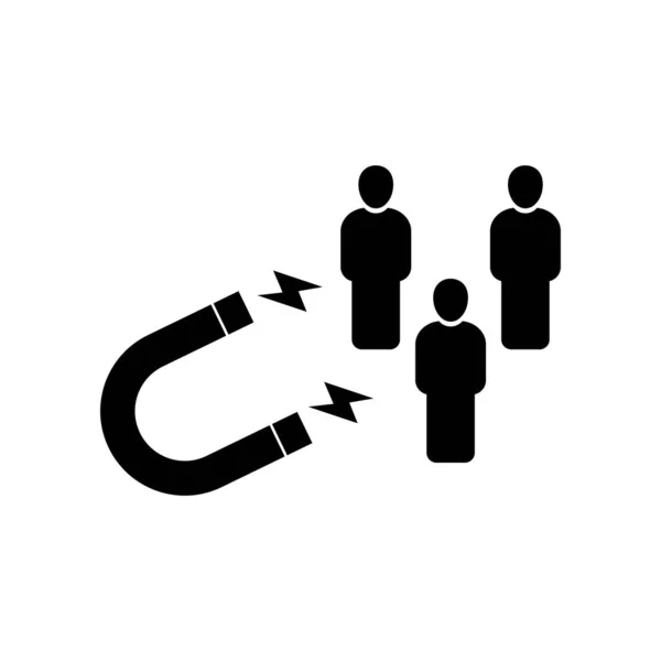 Kundenmagnet Symbol Inbound Marketing Vektor Symbol Isoliert Auf Weißem Hintergrund — Stockvektor