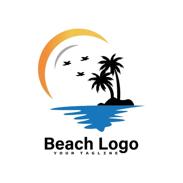 Projekt Logo Plaży Wektor Szablon — Wektor stockowy