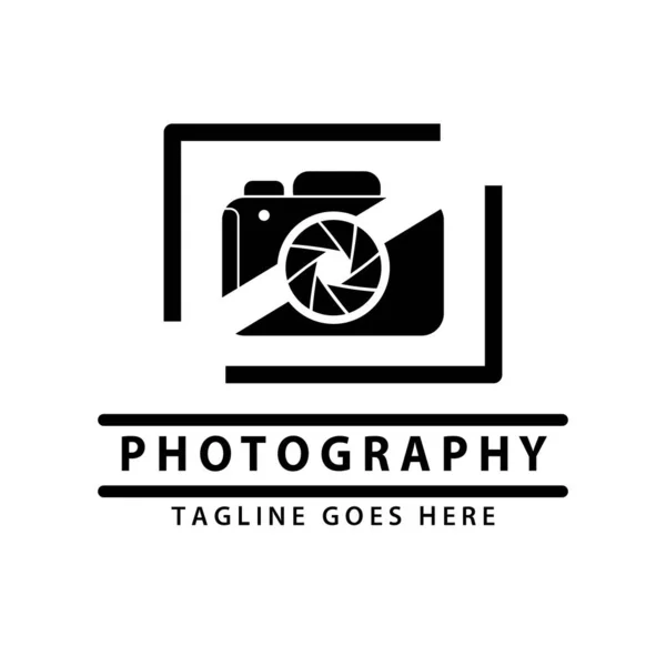 カメラ写真ロゴアイコンベクトルテンプレート — ストックベクタ