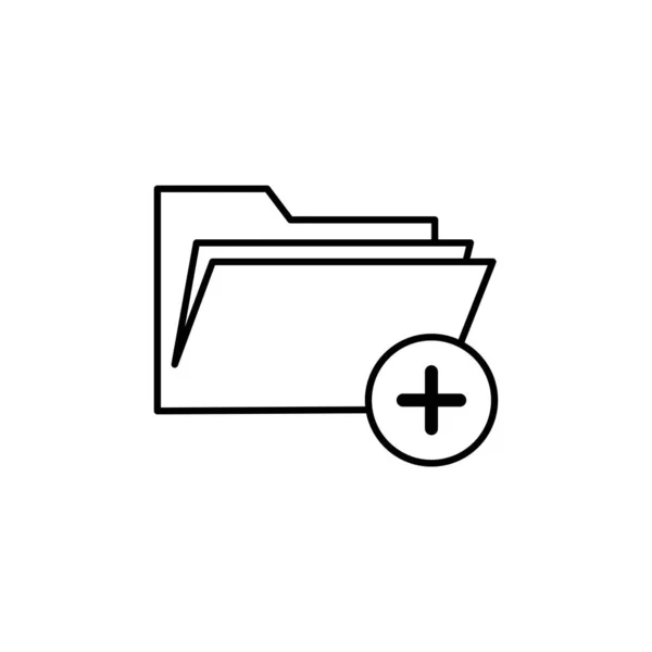 Add Files Vector Icon Add Folder Symbol Simple Modern Flat — Stock Vector