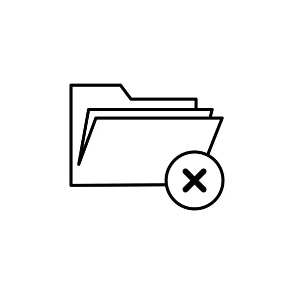 Trash Delete Folder Icon Flat — Stock Vector