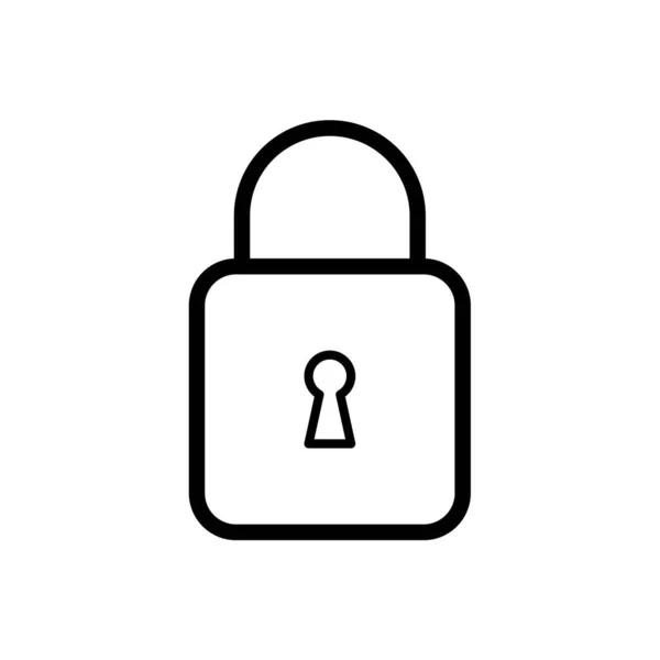 Lock Unlock Icon Line Style Isoliert Auf Weißem Hintergrund Sicherheitssymbol — Stockvektor