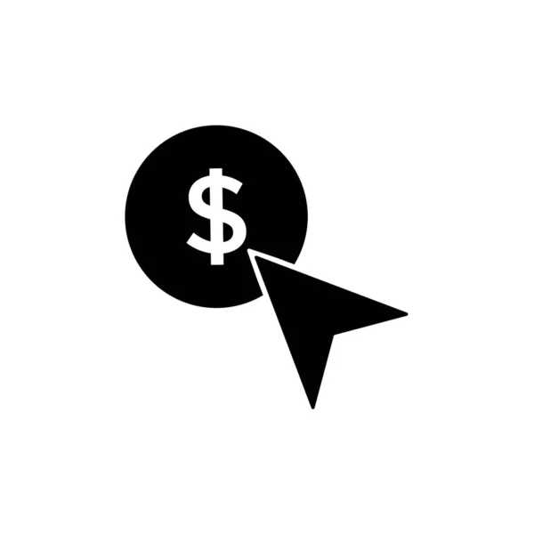 Pay Click Icône Ligne Balayage Illustration Élément Simple Pay Click — Image vectorielle