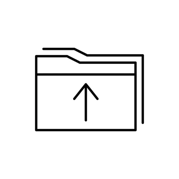 Ikona Dokumentu Izolovaná Bílém Pozadí Folder Symbol Moderní Jednoduchý Vektor — Stockový vektor
