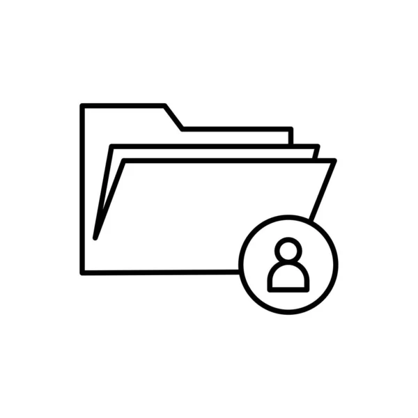 Ikona Dokumentu Izolovaná Bílém Pozadí Folder Symbol Moderní Jednoduchý Vektor — Stockový vektor